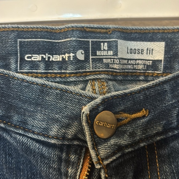 Carhartt loose fit rugged flex jeans size 14R - Picture 2 of 6